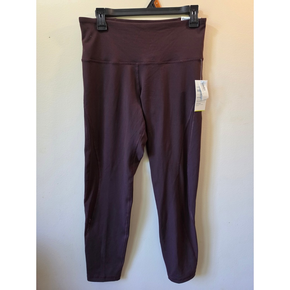 Old Navy Active Elevate Leggings High Rise 7/8 Ankle Go-Dry Plum Purple Large L